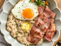 Avena con huevo y baicon