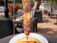 Brocheta de Salmón, Atún y Gambas